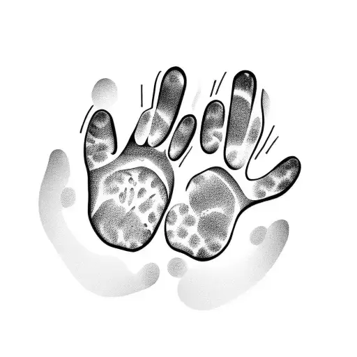 Two Dog Paw Prints With Names Underneath Zeeke And Bella