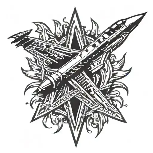 Military F16 Fighter Ukraine Trident Symbol