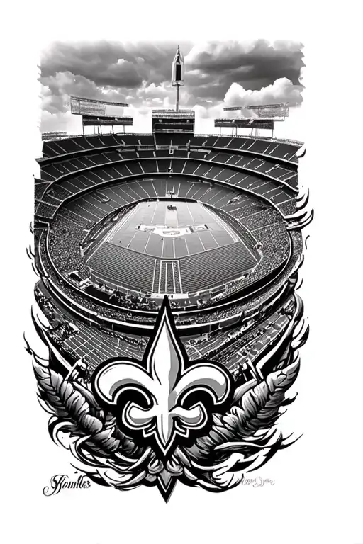 New Orleans Saints Stadium Filled