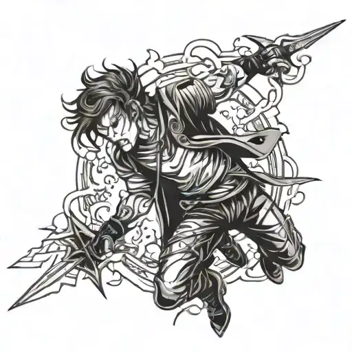 An Electrical Apprentice Wielding A Lightning Bolt Sword In A Movie-inspired Battle Scene