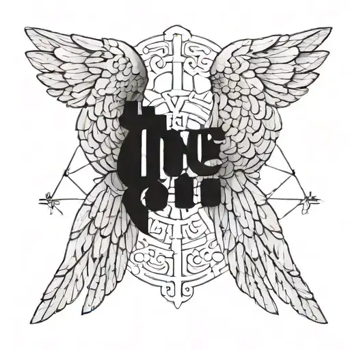 Angel Wings With Roman Numerals