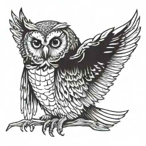 An Owl Sitting On Reaper's Lap