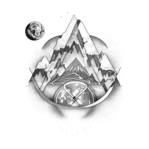 Hourglass Mountains Earth Faith