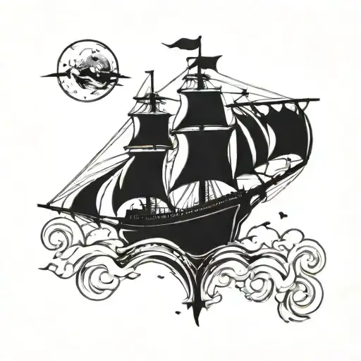 Pirate Boat In Space