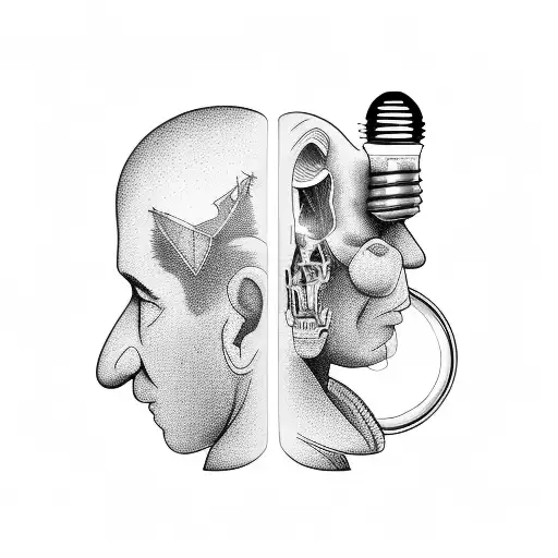 Father And Son Inside Light Bulb