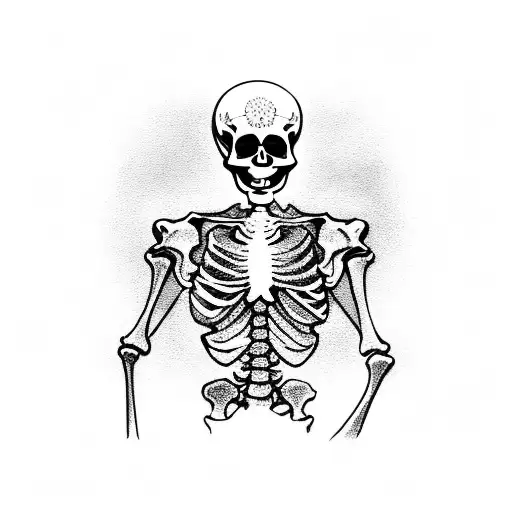 Meditating Skeleton With Robe And Hood