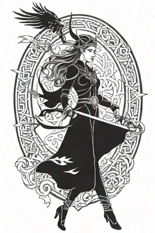 Incorporate Norren Cultural Symbols Into A Valkyrie Design