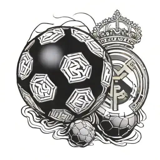 Real Madrid And Ball Football
