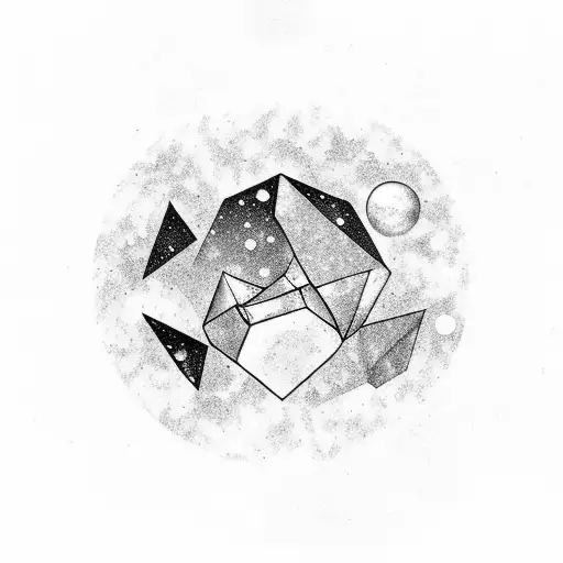 Galaxy Landscape With A Silhouette Of A Character From A Russian Literature Book