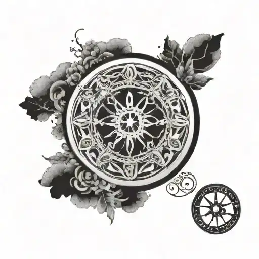 Circle Like Wheel Of Life With Black Clouds