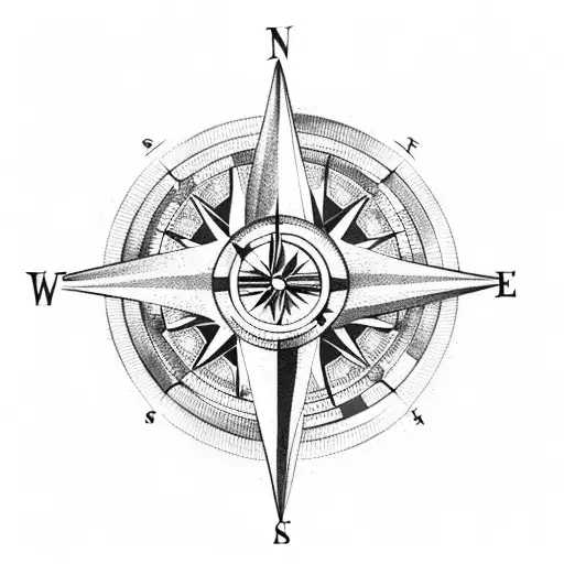 Compass Pointing West And Reading 16 Degrees