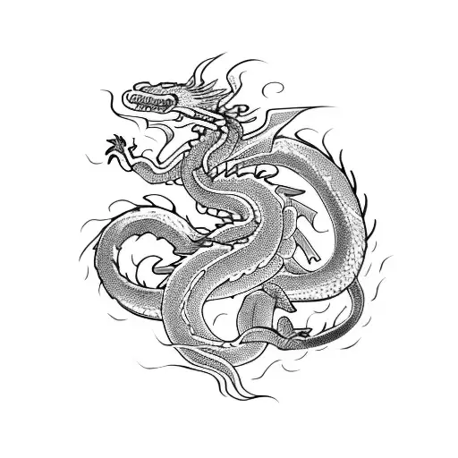 Serpiente O Dragon Que Combine Con Una Hanya Y Con Peonia