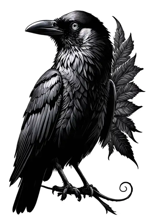 From Blackwork To A Crow