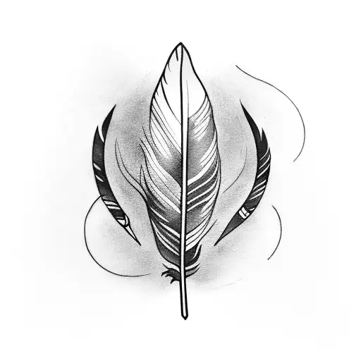 Feather With Name Anu At The Stem