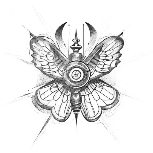 A Compass With Butterfly Wings