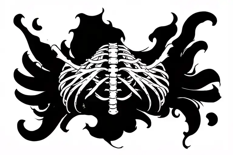 Female Ribcage Wide Open