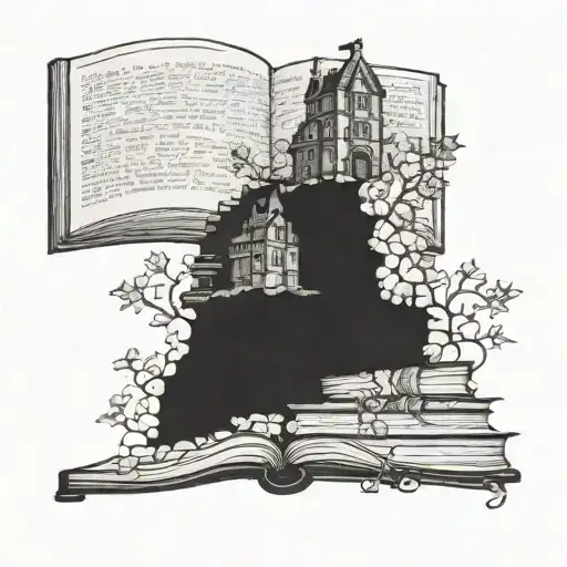 Book Staircase Leading Towards A Castle