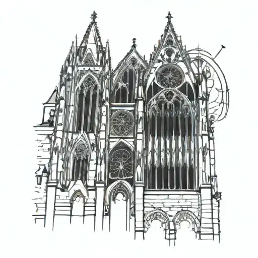 A Gothic Cathedral With Intricate Stained Glass Windows