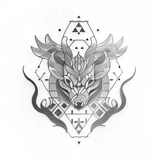 Nordic Pattern Tattoo Shin