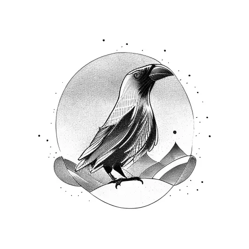 Crow Playing A Game On A Skateboard