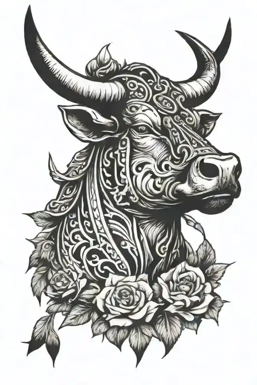 Bull With Cross Arrow