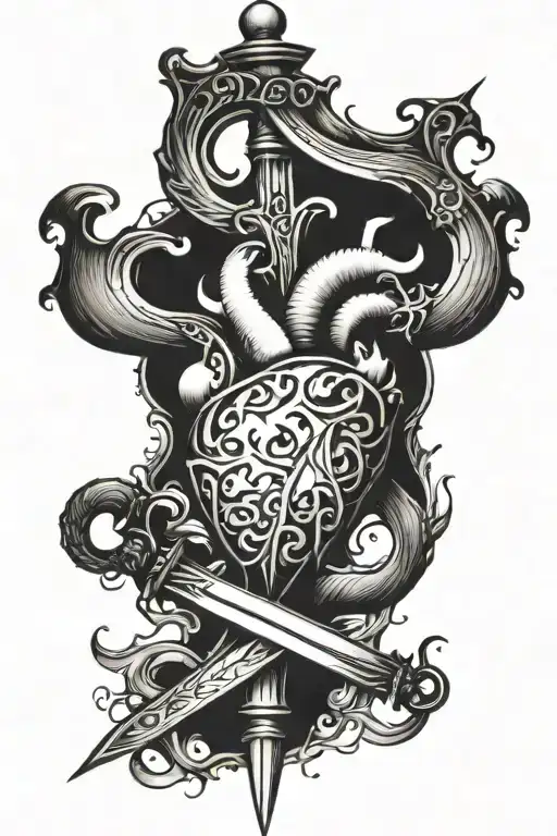 A Heart Pierced By A Sword