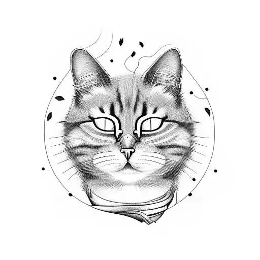 Sleeping Cat Made Wirh The Word Findus