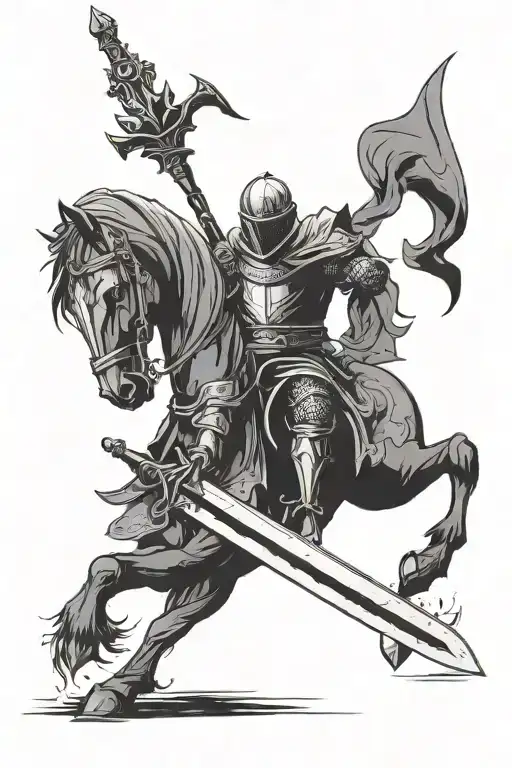 Muslim Knight Holding A Sword That's Sharp