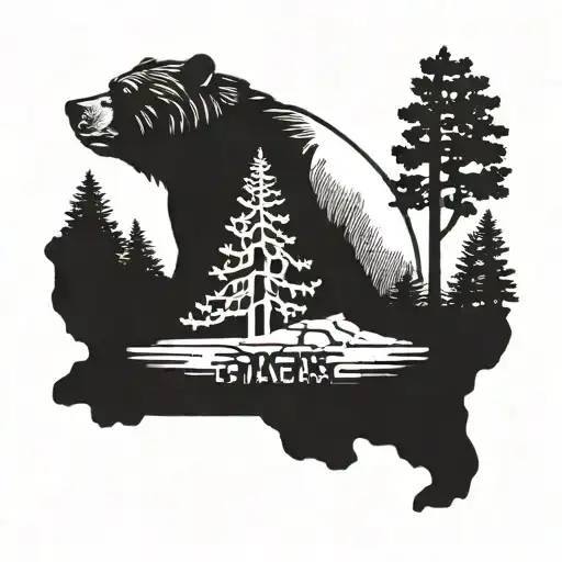 California Bear With A New Jersey Outline Incorporated Into The Design