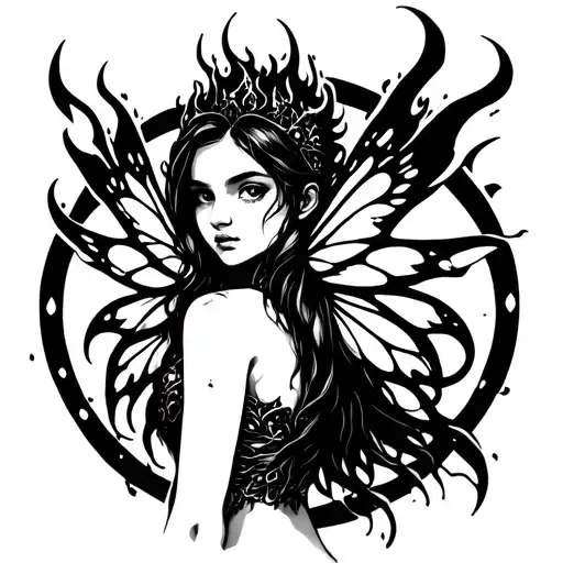 Female Fire Sprite Fairy