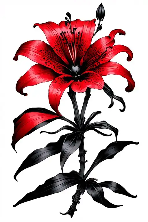 Loyalty Blackout Sleeve With Red Spider Lily