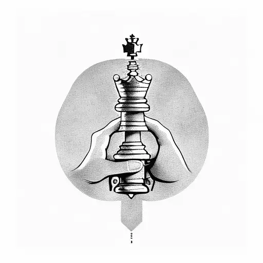 Evil Hand Holding Chess Piece