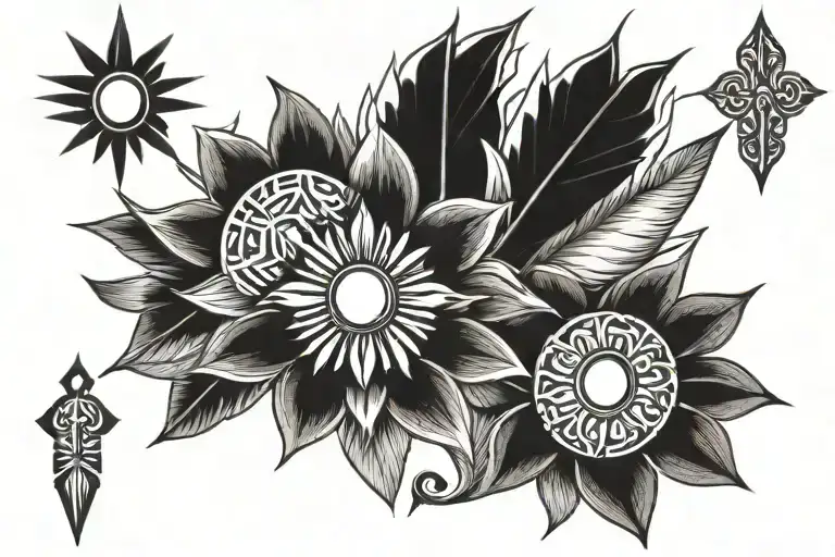 Filipino Traditional With Filipino Sun