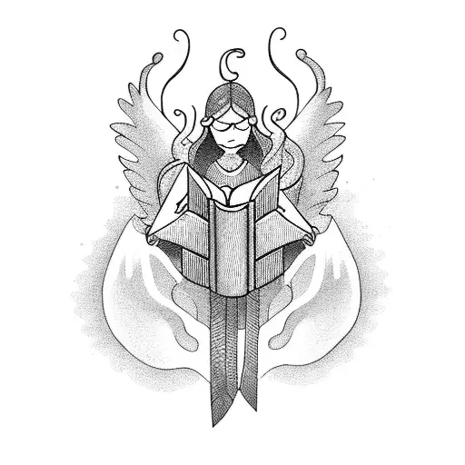 A Mythical Creature Reading A Book