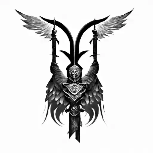 A Warrior With Wings And A Sword