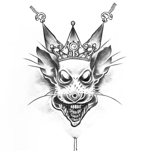 Zombie Rat Wearing Crown