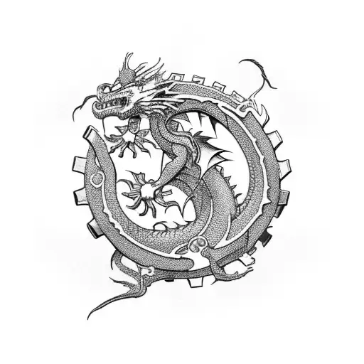 Dragon With Gears