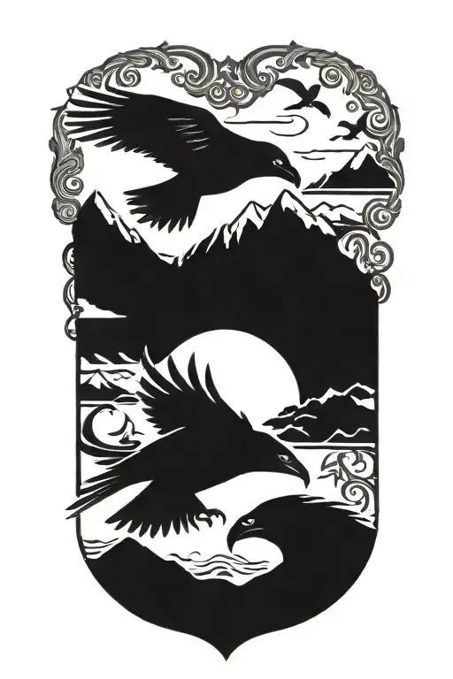 Nordic Signs And Ravens