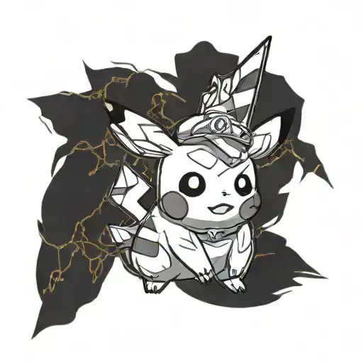 Pikachu Black Gray