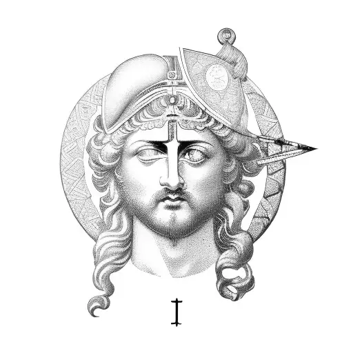 A Minimalist Representation Of The Roman God Jupiter