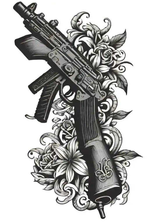 Ak-47 With The 2Nd Amendment Scroll