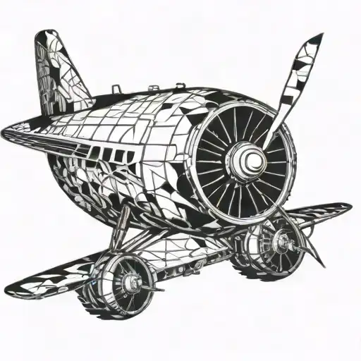 A Geometric Design Of An Airplane Engine With Intricate Details