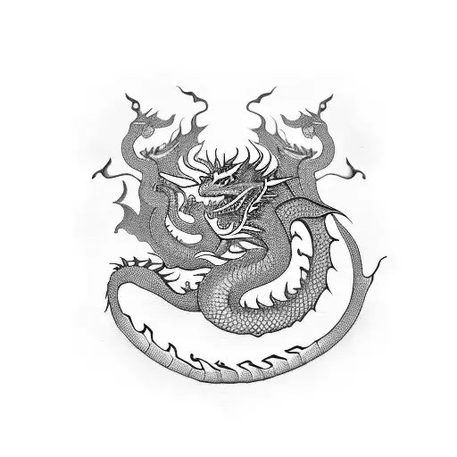 Mandal With Dragon Skul