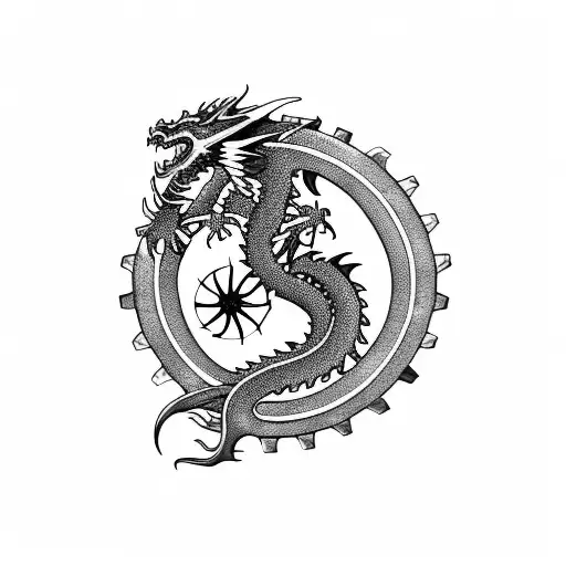 Dragon With Gears