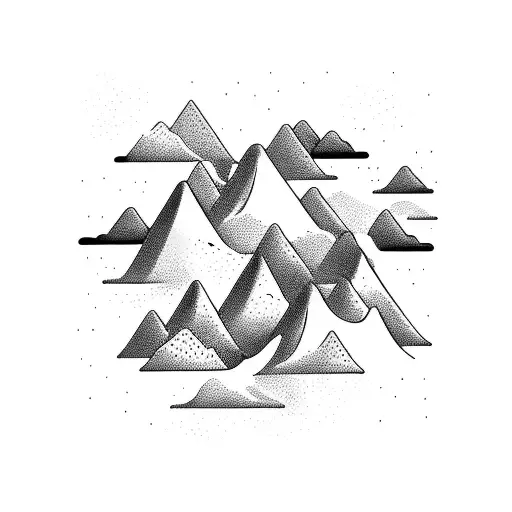 A Majestic Mountain Range With Crashing Waves At Its Base