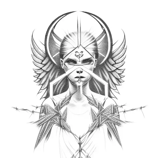 Angel With Barbed Wire