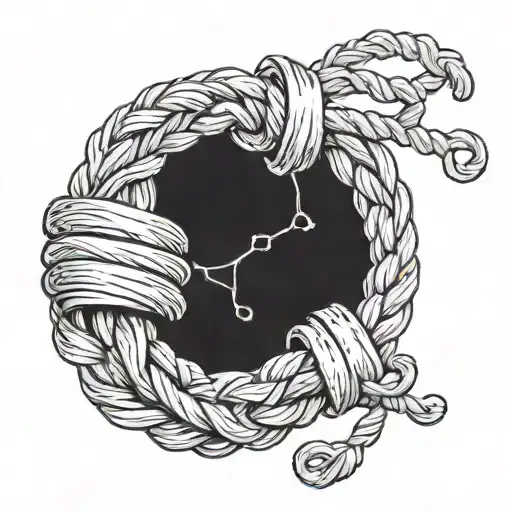 A Rope To Be Like A Bracelet For The Hand And At One End To Be Broken And To Be Held On A Thread