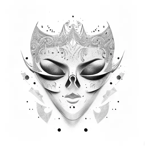 Broken Mask With Tears