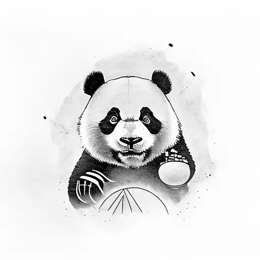 A Panda Doing A Kung Fu Pose