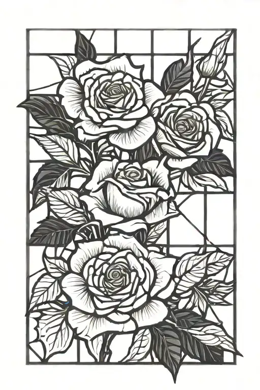 Roses Window Abstract Stained Glass